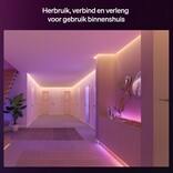 Philips Hue Philips Hue Flux Connector - Verbindt 2 Flux LED strips in een rechte lijn - Doorlopende gelijkmatige lichtlijn - 4 stuks