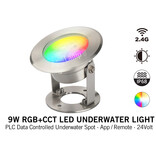 Miboxer IP68 LED onderwaterlamp 9W Kleur+Dual Wit RGB+CCT 24V