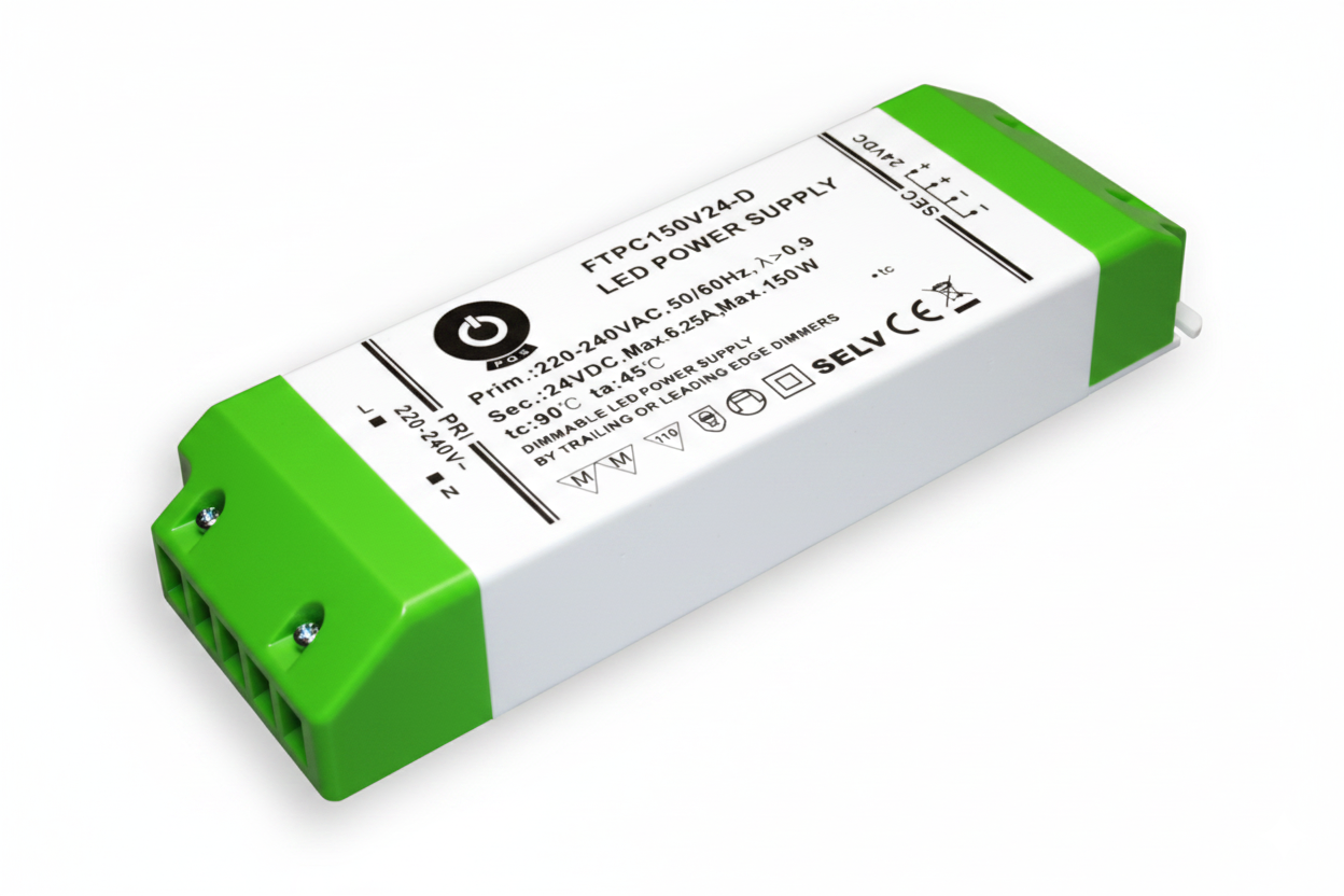 POS-POWER Compacte Dimbare Voeding DC 24 Volt 150 Watt 6.25Ampère