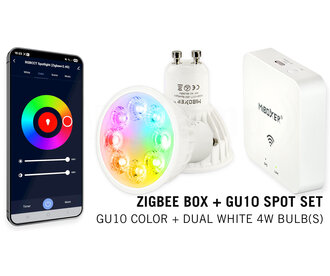Mi·Light MiBoxer GU10 LED Spot Voordeelset - RGB + CCT 4W Zigbee 3.0 + RF