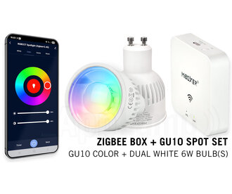 Mi·Light MiBoxer GU10 LED Spot Voordeelset - RGB + CCT 6W Zigbee 3.0 + RF