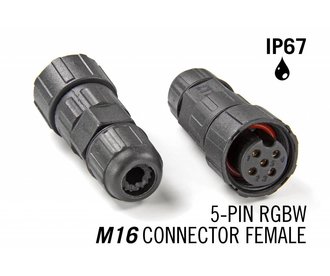 M16 5 Pin IP67 Waterdichte Female Connector