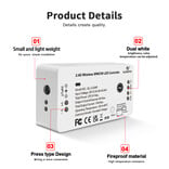 GLEDOPTO Dual White Gledopto GL-C-006P Zigbee Controller | 12-54 Volt 270W