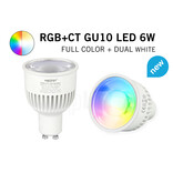 Mi·Light GU10 RGBWW 6W Wifi Ledspot(s) set met afstandsbediening.  Mi-Light  Kleur + Dual White  GU10 Starterskit