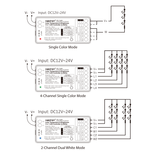 Mi·Light MiBoxer SR2-2 – 2,4GHz RF 3-in-1 LED Controller voor Single Color, 4-Kanaals Single Color en 2-Kanaals Dual White | 12-24V 12A