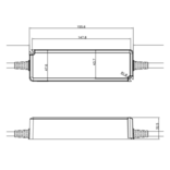 GLP Waterdichte Voeding DC 48V 150 Watt 3.125 Ampère  - Kunststof behuizing
