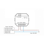 Mi·Light Miboxer 220Volt Triac Dimmer module RF draadloos + Push  dimmen | 300W