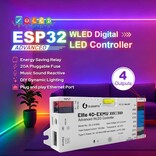 GLEDOPTO Gledopto Elite 4D-EXMU (GL-C-618WL) Geavanceerde WLED Controller | 4 Digitale Outputs | Ethernet, WiFi & Microfoon voor Adresseerbare LED-strips