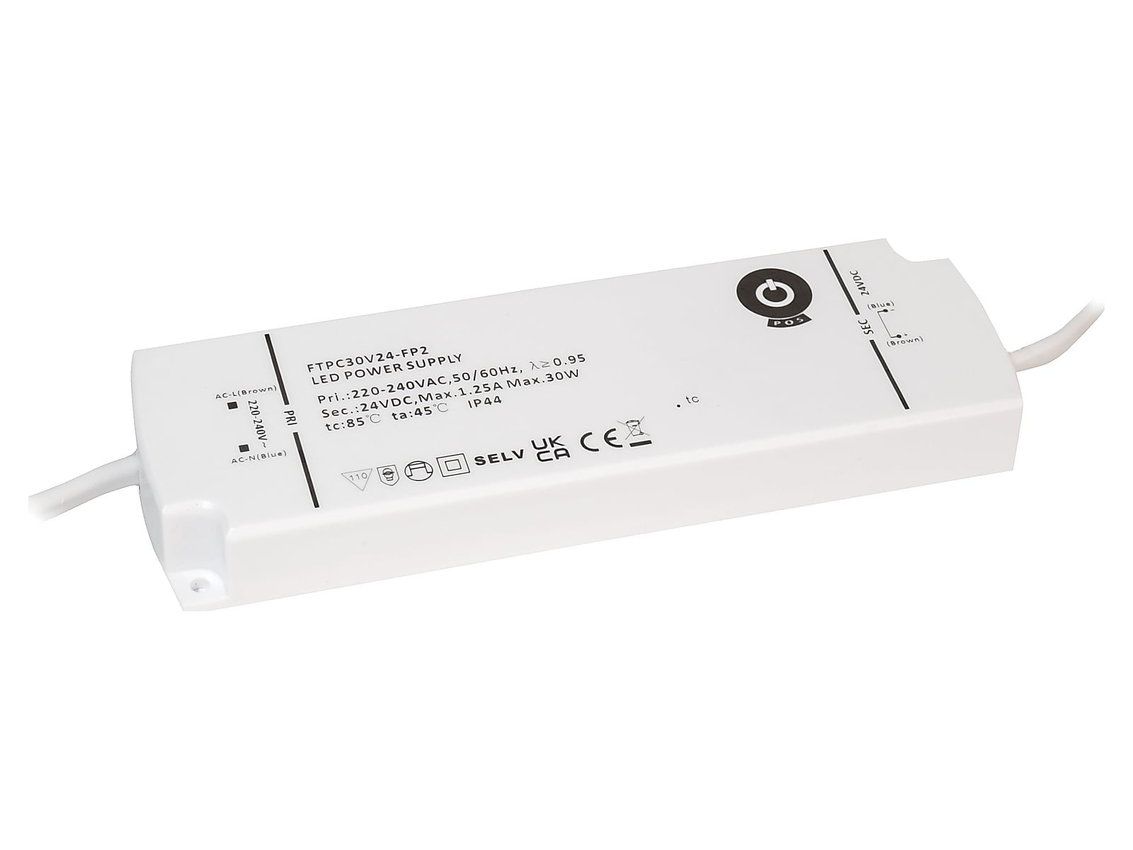 POS-POWER POS-POWER FTPC30V24-FP2 Compacte POS Voeding DC 24 Volt 30W 1.25A - IP44