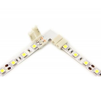 L-Connector voor 5050 en 3528 Witte Led Strips | Soldeervrij