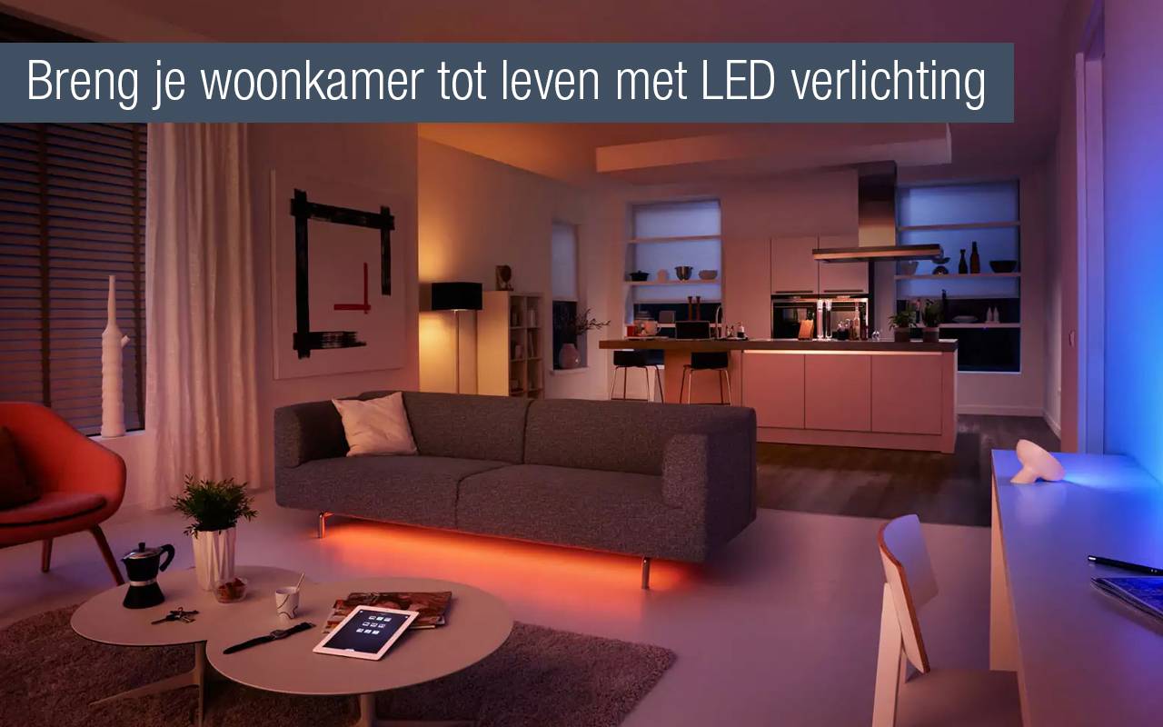 woonkamer led verlichting kleur