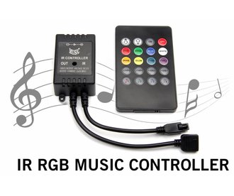 ACTIE! RGB IR Controller op Muziektempo met Afstandsbediening | 12-24V 3x2A