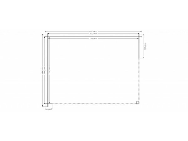 Houten overkapping Kapschuur dak 400 x 300cm