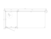 Blokhut met overkapping lessenaar dak 150 x 200 + 300cm