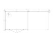 Blokhut met overkapping zadeldak 300 x 250 + 250cm