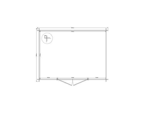 Blokhut plat dak 400 x 300cm