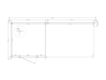 Blokhut met overkapping lessenaar dak 200 x 250 + 250cm