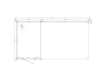 Blokhut met overkapping plat dak 200 x 300 + 350cm