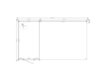 Blokhut met overkapping plat dak 200 x 350 + 400cm
