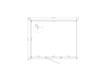 Blokhut plat dak 300 x 250cm