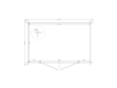 Blokhut plat dak 300 x 200cm