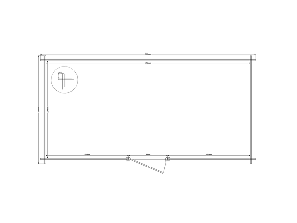 Blokhut plat dak 500 x 250cm