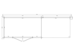 DWF Blokhut met overkapping lessenaar dak 350 x 200 + 250cm