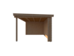 Blokhut met overkapping lessenaar dak 400 x 300 + 400cm