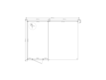 Blokhut met overkapping lessenaar dak 200 x 350 +250cm