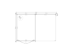 Blokhut met overkapping lessenaar dak 250 x 350 +250cm