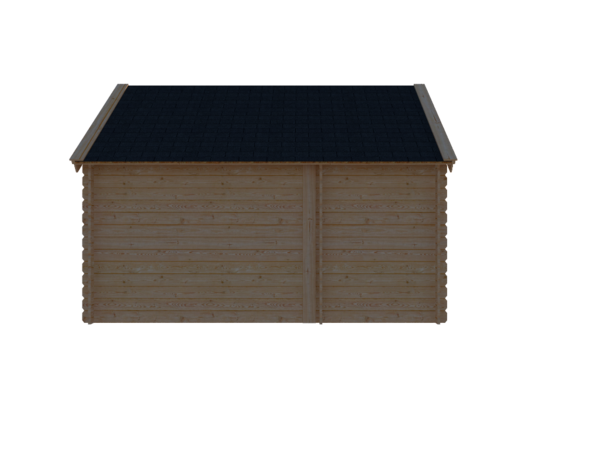 Blokhut met overkapping Kapschuur dak 150 x 200 + 250cm
