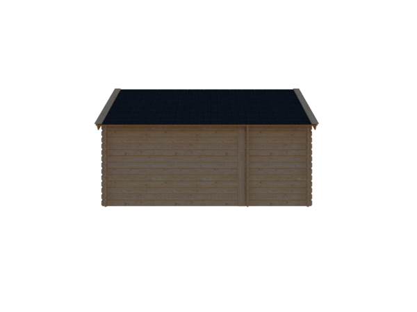 Blokhut met overkapping Kapschuur dak 150 x 200 + 300cm