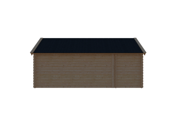 DWF Blokhut met overkapping Kapschuur dak 150 x 200 + 400cm