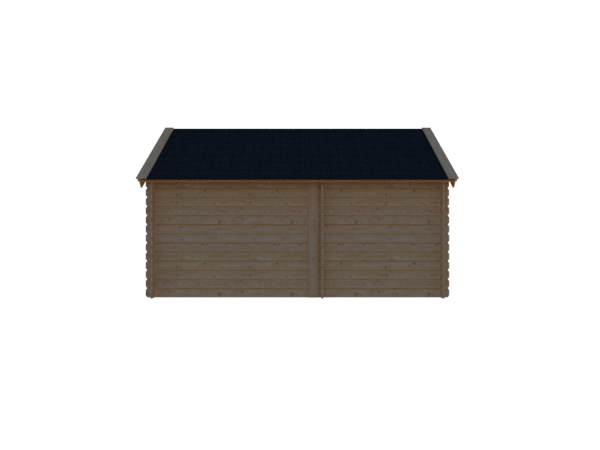 DWF Blokhut met overkapping Kapschuur dak 200 x 200 + 250cm