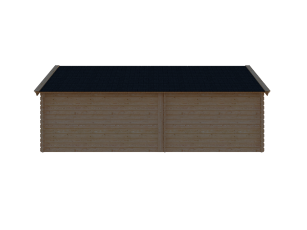 DWF Blokhut met overkapping Kapschuur dak 300 x 200 + 350cm