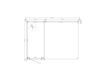 Blokhut met overkapping zadeldak 150 x 300 + 250cm