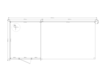 Blokhut met overkapping zadeldak 250 x 300 + 400cm
