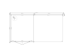 Blokhut met overkapping zadeldak 300 x 350 + 350cm