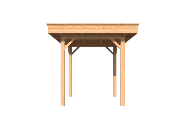 Houten carport plat dak 200 x 200cm