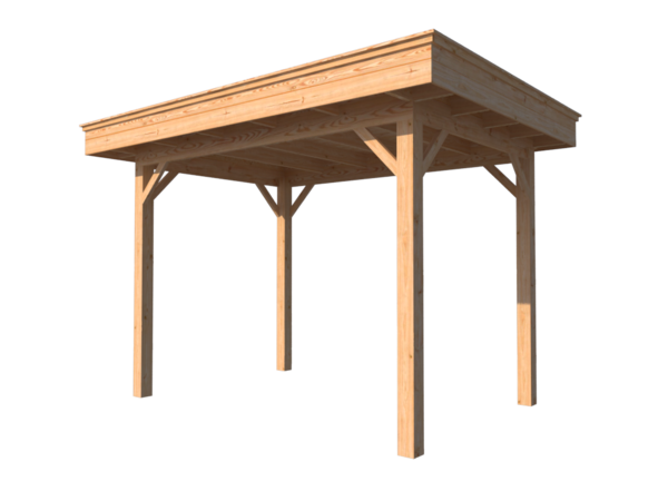 Houten carport plat dak 300 x 200cm