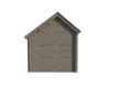 Blokhut met overkapping Kapschuur dak 150 x 250 + 250cm