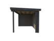 Blokhut met overkapping lessenaar dak 150 x 250 + 300cm