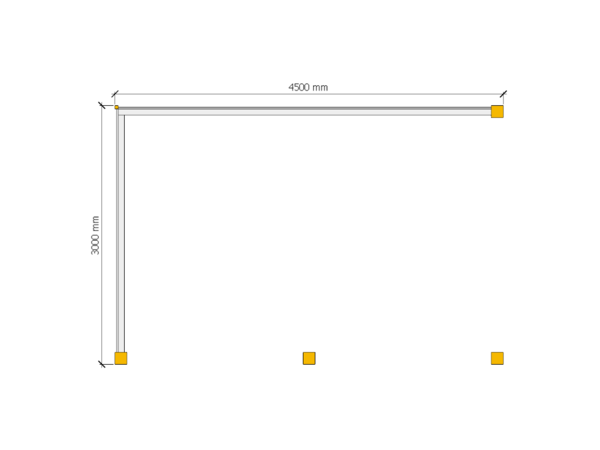 Veranda plat dak 450 x 300cm