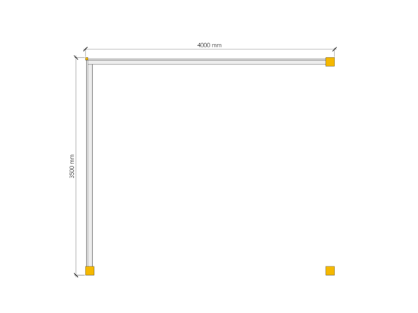 Veranda plat dak 400 x 350cm