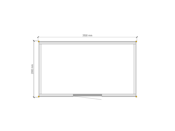 Tuinhuis plat dak 350 x 200cm