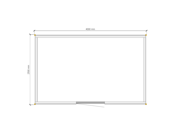 Tuinhuis plat dak 400 x 250cm