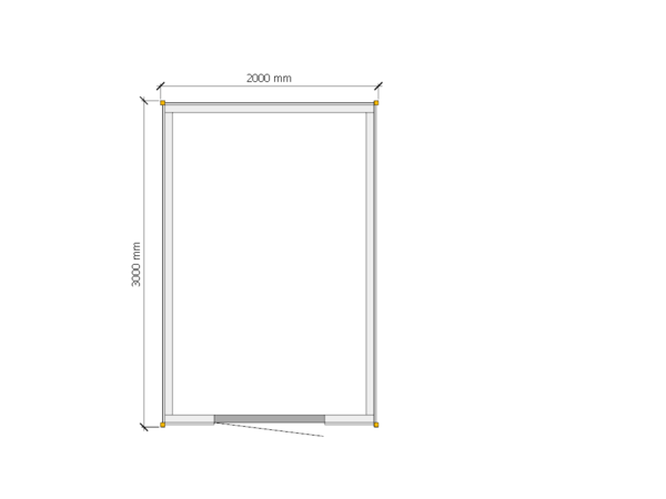 Tuinhuis plat dak 200 x 300cm