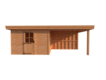 Tuinhuis met veranda plat dak 350 x 350 + 400cm
