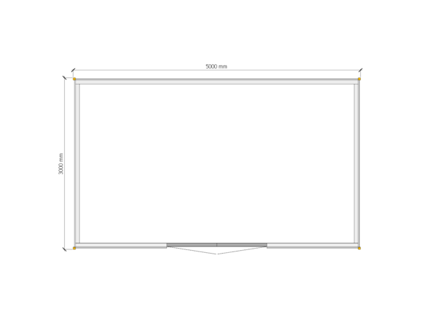 Tuinhuis plat dak 500 x 300cm