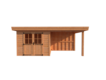 Tuinhuis met veranda plat dak 300 x 250 + 250cm